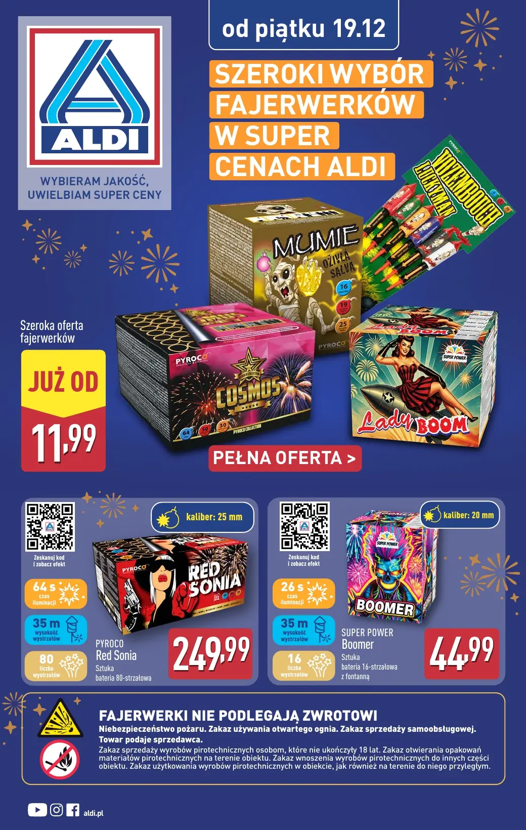 Aldi, gazetka Fajerwerki 31.12.2025