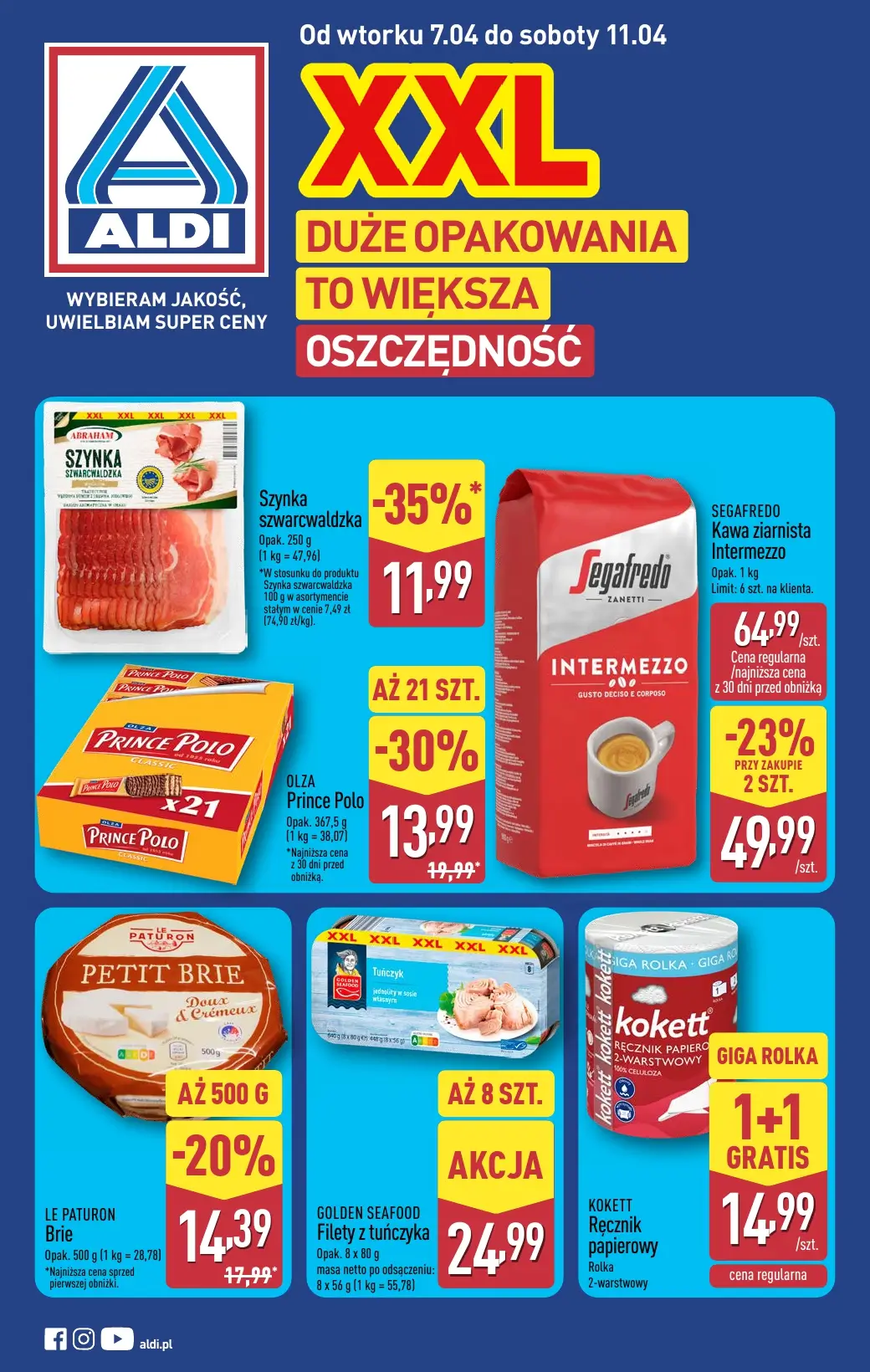 Aldi, gazetka XXL do 11.04.2026