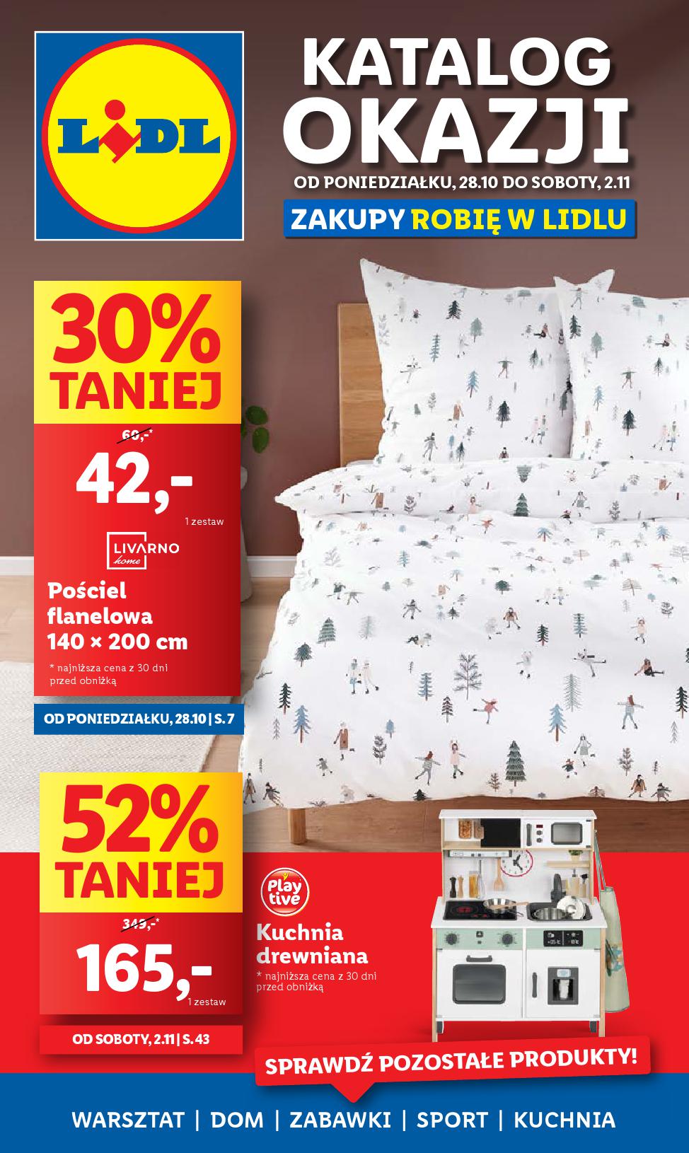 Lidl, gazetka do 02.11.2024 - Kuchnia drewniana dla dzieci 52% taniej 