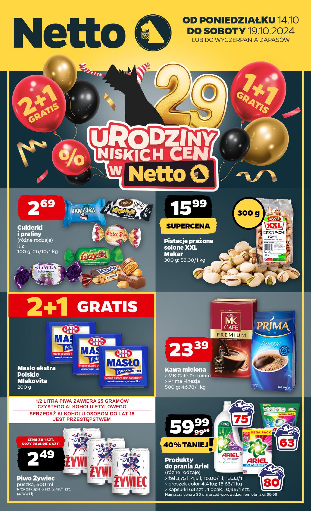 Netto, gazetka do 19.10.2024 - Urodziny niskich cen  