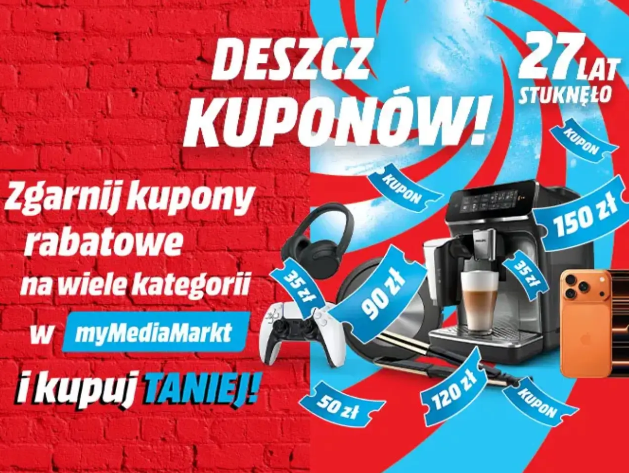 Deszcz kuponów w aplikacji Media Martk!