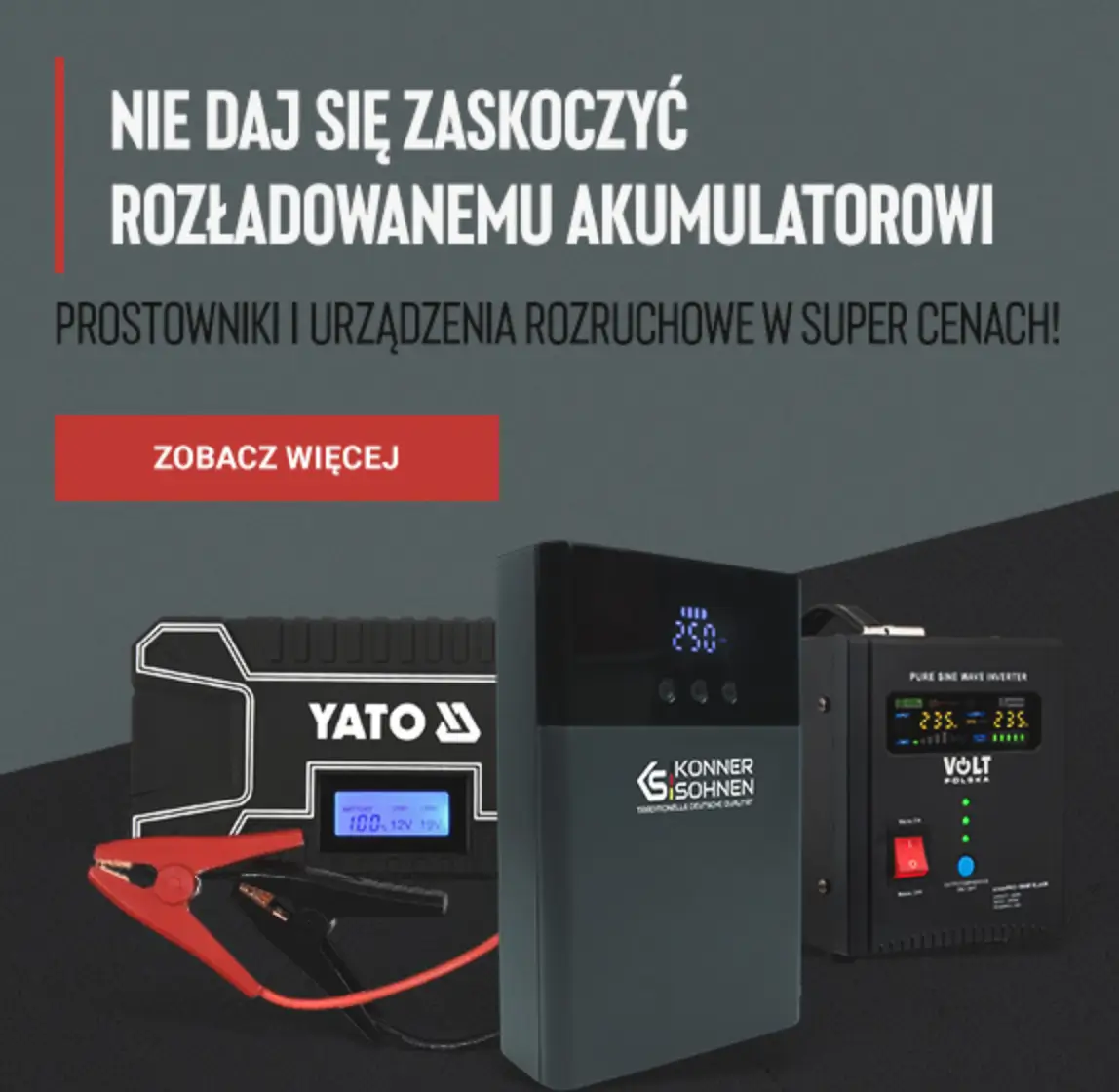 Prostowniki i urządzenia rozruchowe w Tooles