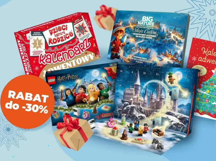 Kalendarze adwentowe 30% taniej w księgarni TaniaKsiążka.pl