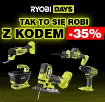 Kod rabatowy -35% na wybrane produkty w Ryobi