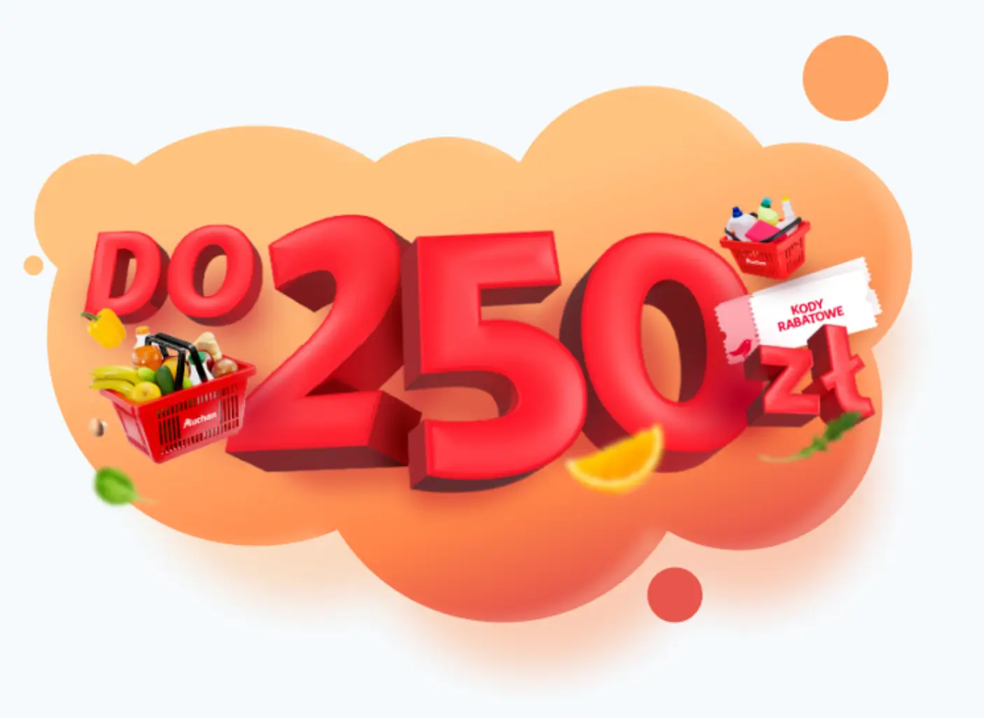 Nawet 250 zł rabatu dla nowych klientów z Warszawy i okolic w Zakupy Auchan