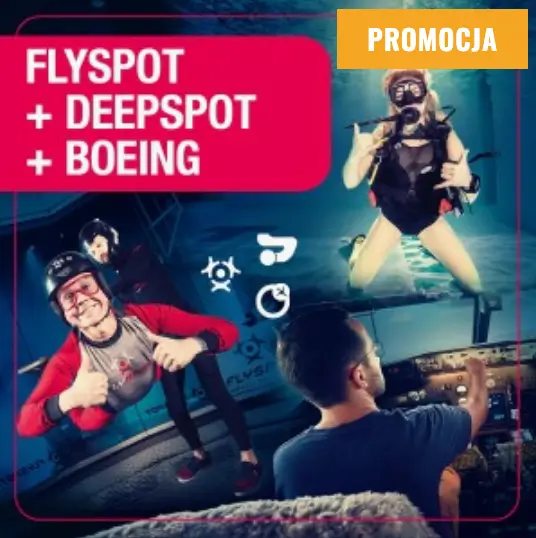 Pakiet 3 w jednym za 866,15 zł zamiast 1019 zł - Flysport + Deepspot + Boeing