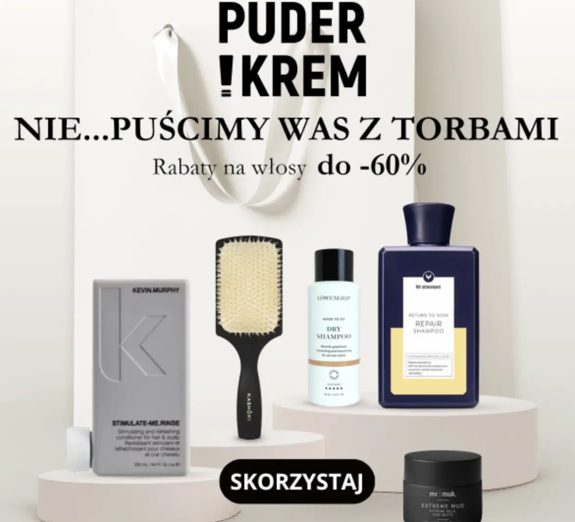 Produkty do włosów 60% taniej w Puder i Krem