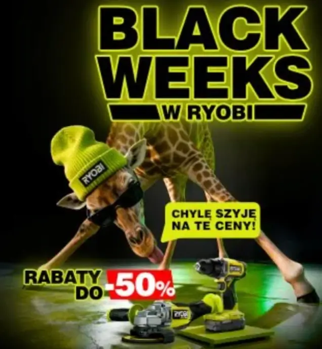Sprawdź promocje do -50% na Black Friday w Ryobi już teraz