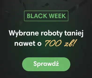 Sprawdź zniżki na Black Week do -700 zł w sklepie iRobot