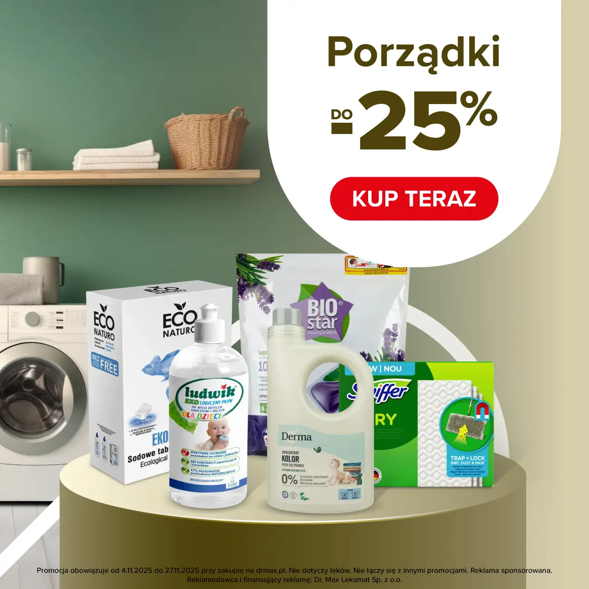 Środki czystości 25% taniej w drmax.pl