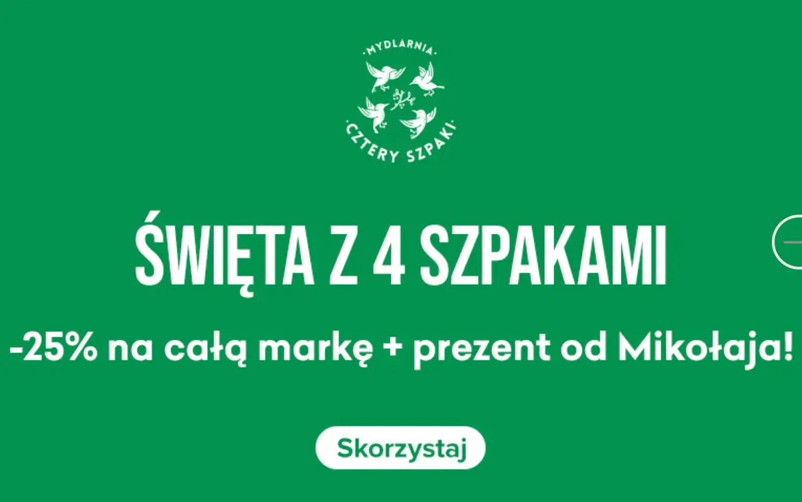 Cała marka 4 Szpaki 25% taniej w Puder i Krem