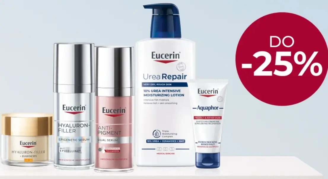 Cała marka Eucerin 25% taniej w drmax.pl