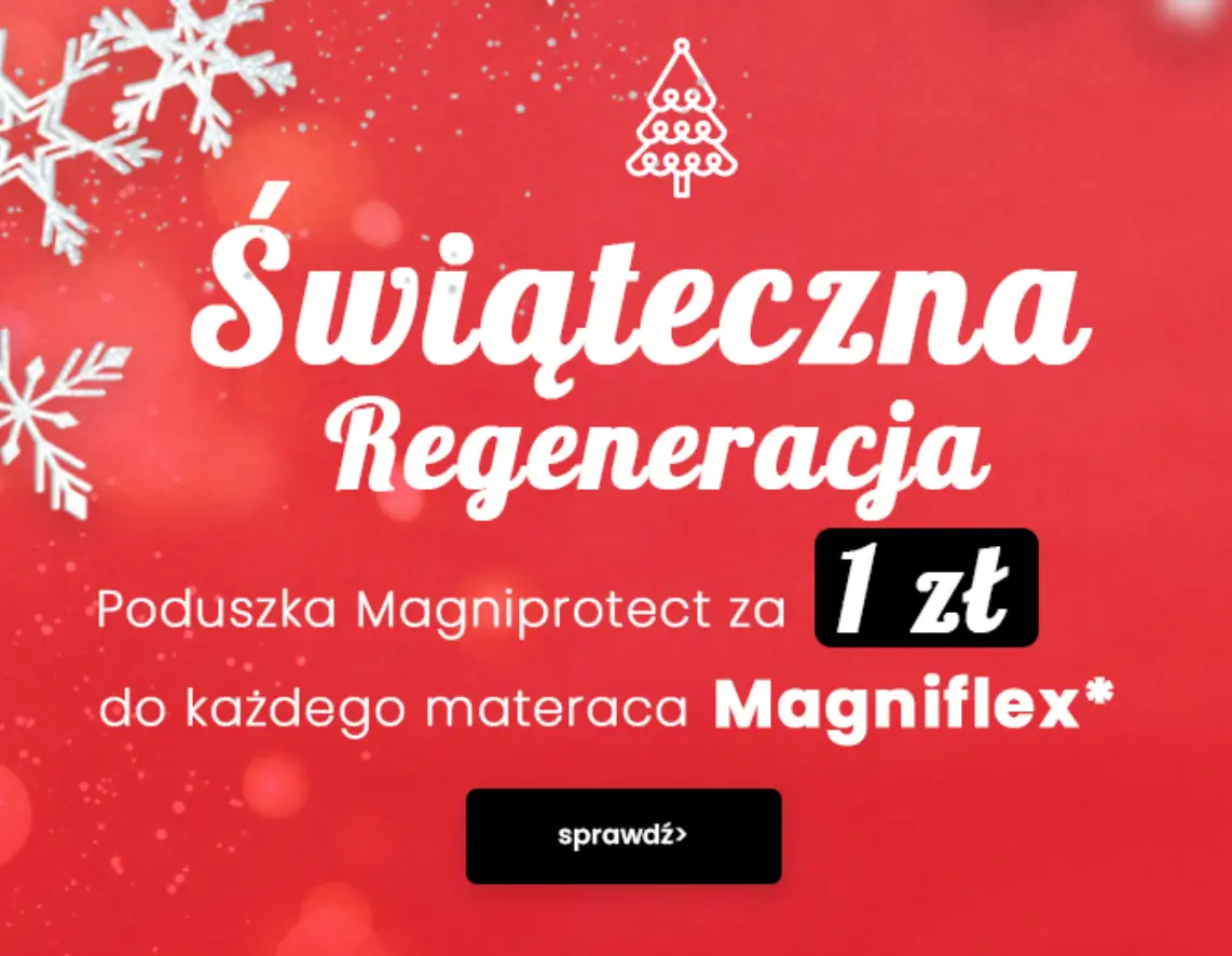 Do każdego materaca Magniflex poduszka za 1 zł w prezencie w Pan Materac