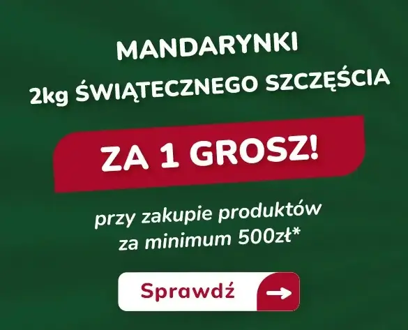 Mandarynki 2 kg za 1 grosz przy zakupach za min. 500 zł w Mamyito.pl