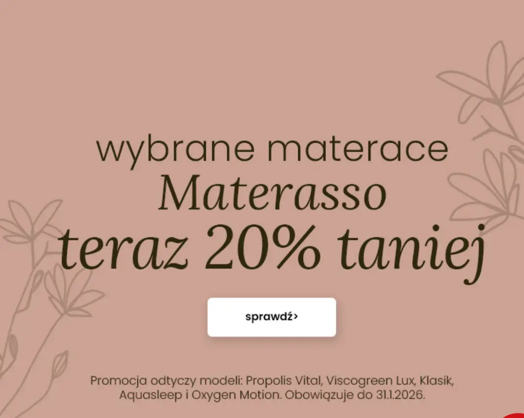 Materace Materasso 20% taniej w Pan Mterac