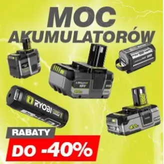 Poczuj moc akumulatorów Ryobi z rabatami do -40%