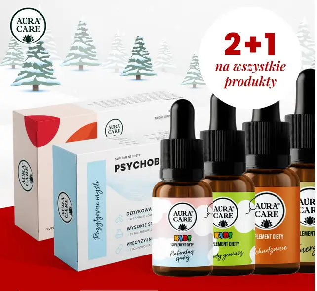 Wszytskie suplementy w promocji 2+1 w AuraCare