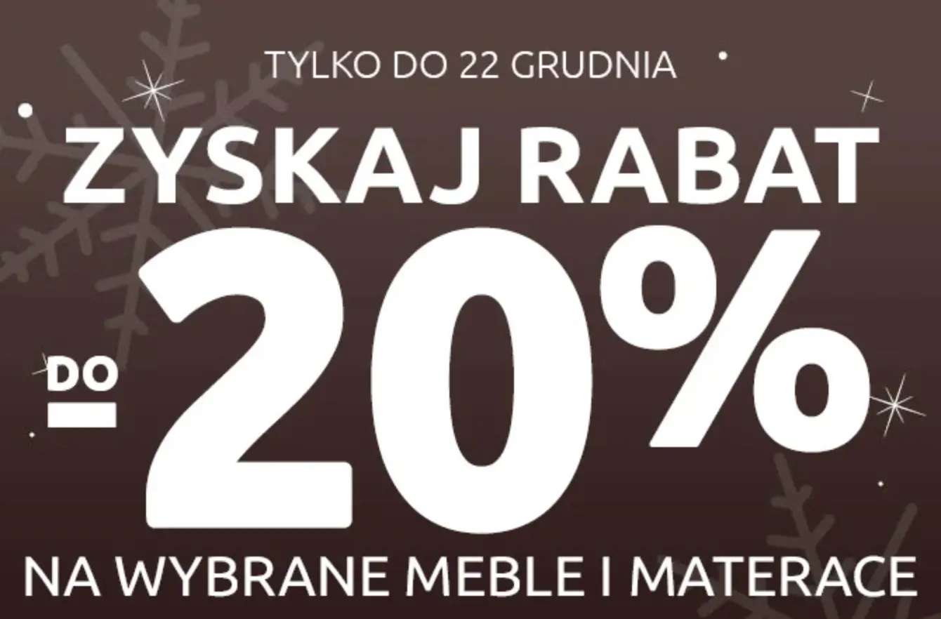 Zniżka do -20% na wybrane meble i materace w Black Red White
