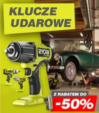 Klucze udarowe w promocji do -50% w Ryobi