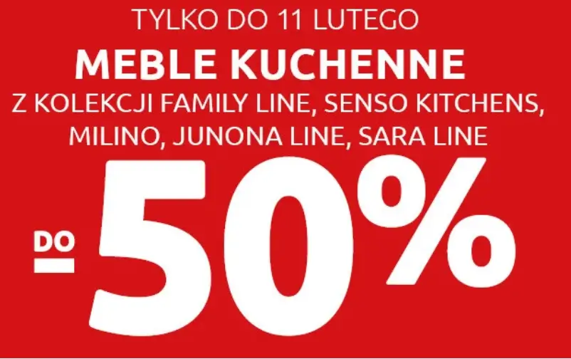Meble kuchenne 50% taniej w Black Red White