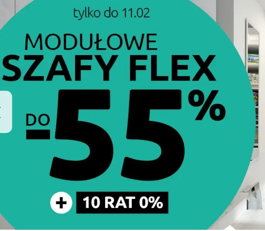 Szafy Flex 55% taniej w Black Red White
