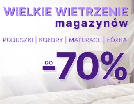 Wielkie wietrzenie magazynów do -70% w sklepie Król Materacy