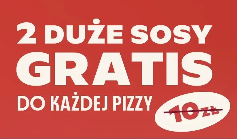 Da Grasso: dwa duże sosy za darmo do zamówienia
