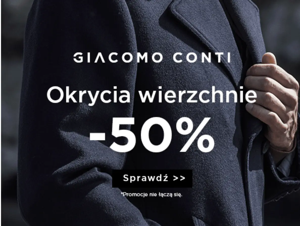 Giacomo Conti - okrycia wierzchnie do 50% taniej