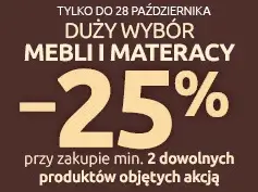 Meble i materace 25% taniej w Black Red White przy zakupie min. 2 sztuk
