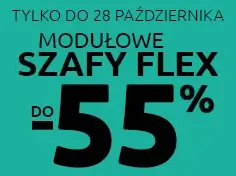 Modułowe szafy Flex do -55% w salonach Black Red White