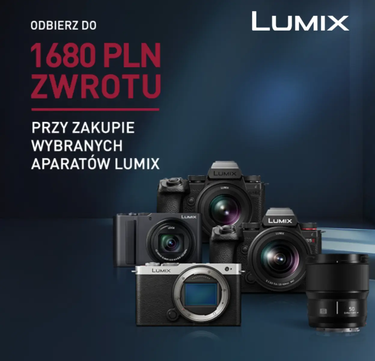 Nawet 1680 zł zwrotu przy zakupie wybranych aparatów Lumix w Panasonic