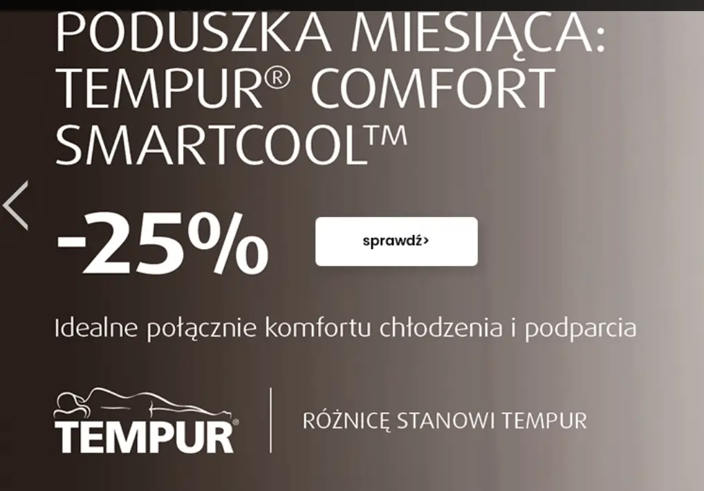 Poduszka TEMPUR Comfort SmartCool w promocji w Pan Materac