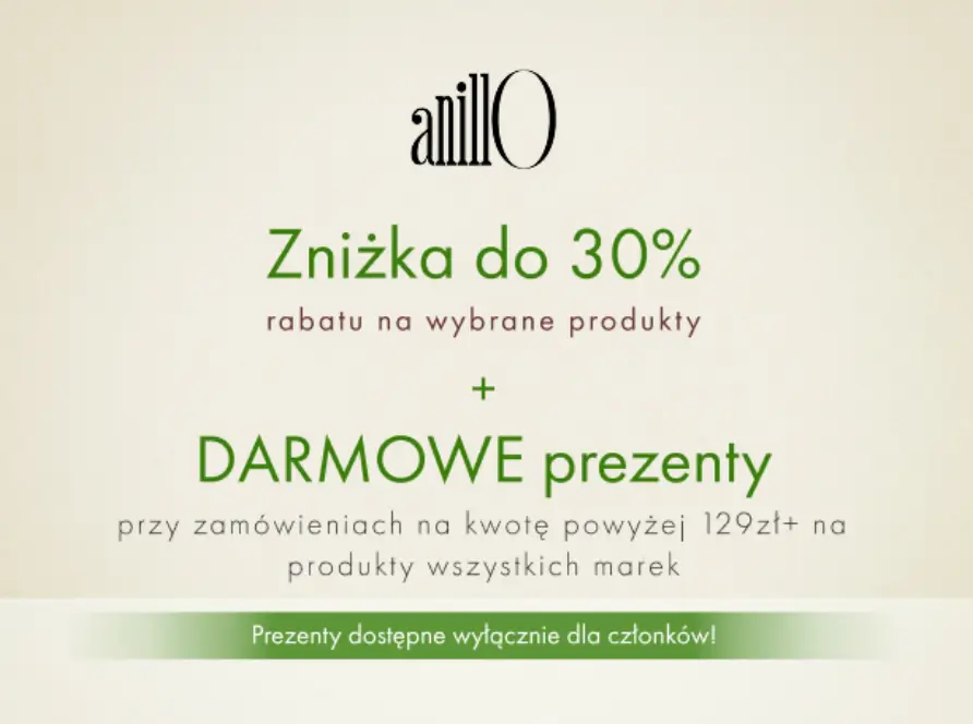 Stylevana: anillO do 30% taniej i darmowe prezenty