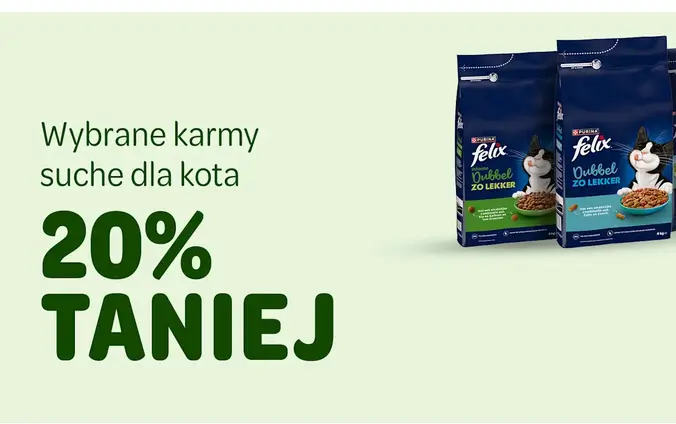 Sucha karma dla kota Felix 20% taniej w Zooplus