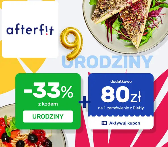 Dietly: minimum 410 zł rabatu na pierwsze zamówienie AfterFit