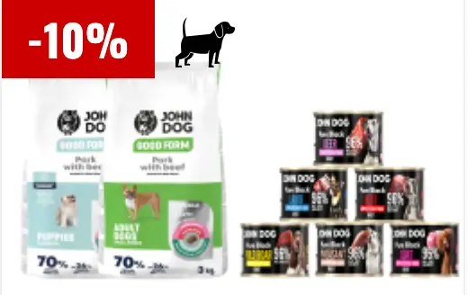 Karma dla psa 10% taniej w John Dog