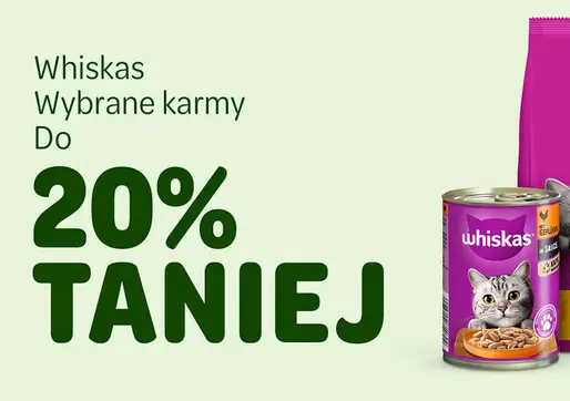 Karmy Whiskas 20% taniej w Zooplus