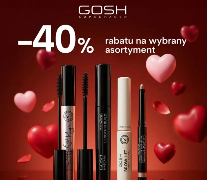 Kosmetyki Gosh 40% taniej w Puder i Krem