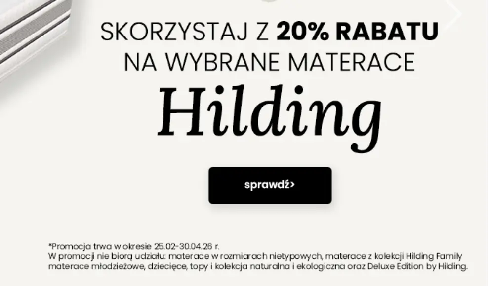 Pan Materac | Materace Hilding z rabatem do -20%