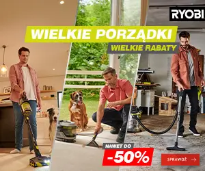 Przygotuj się z porządkami i zniżkami do -50% na wybrane produkty Ryobi