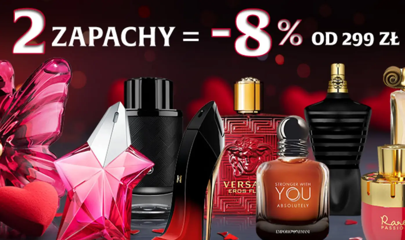 Rabat -8% przy zakupie 2 flakonów perfum w Perfumy.pl