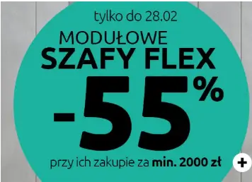 Szafy Flex 55% taniej w Black Red White