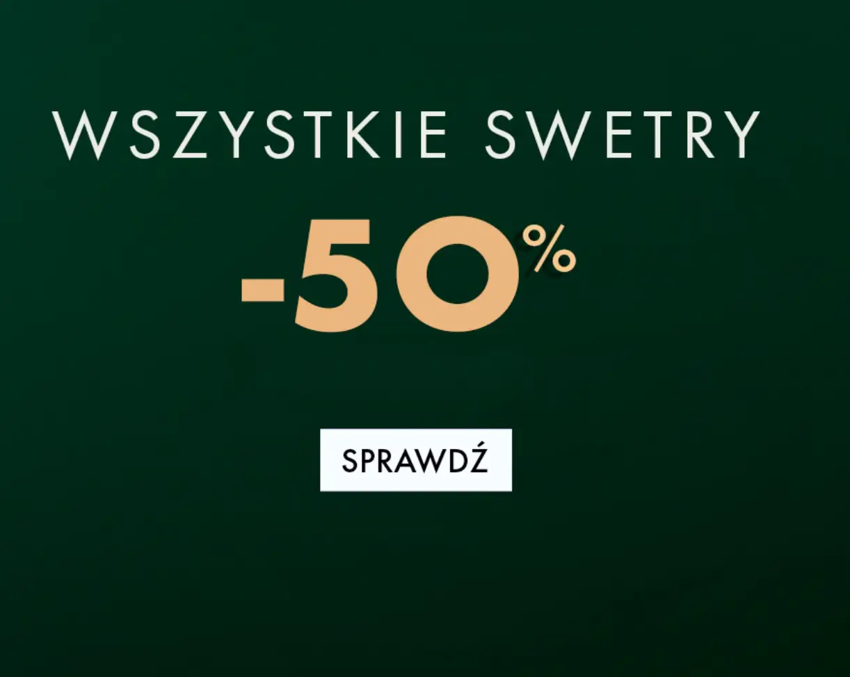 Wszystkie swetry 50% taniej w Kubenz