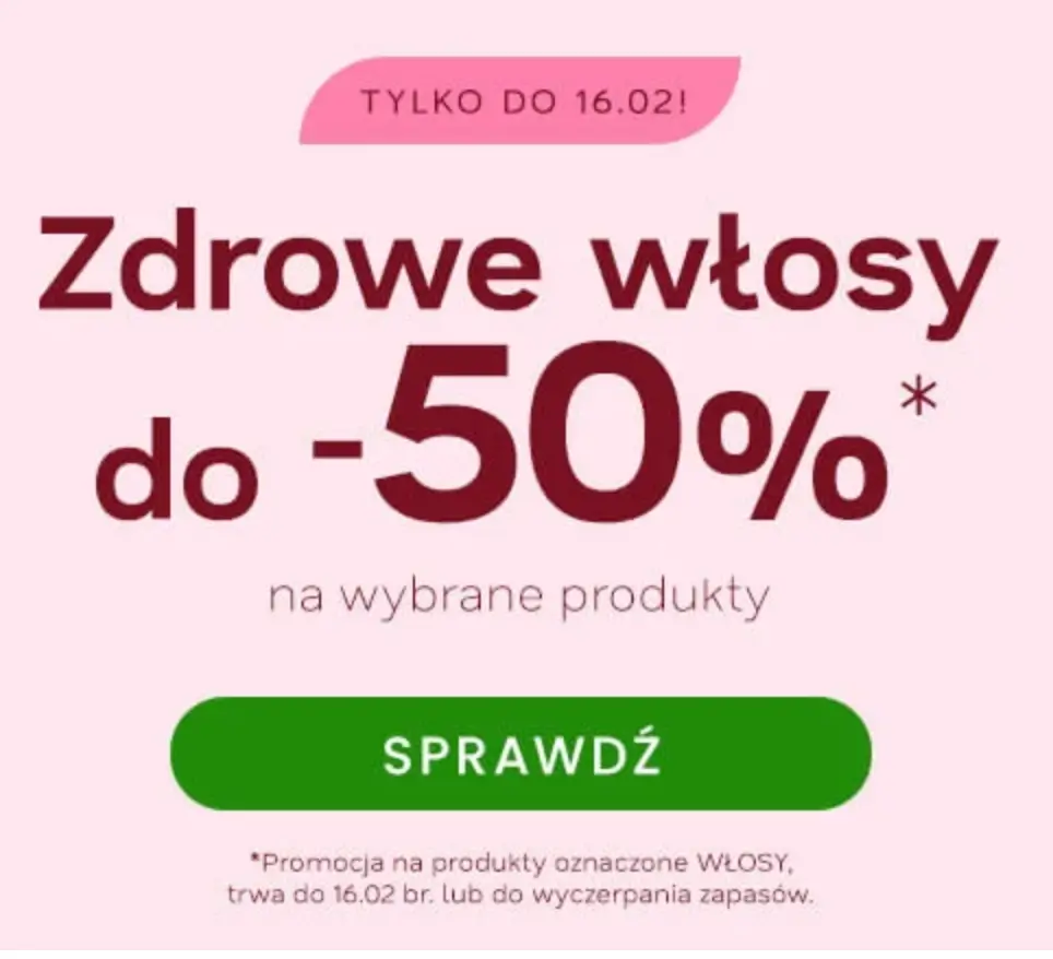 Zdrowe włosy ze zniżkami do -50% w sklepie Drogeria Natura