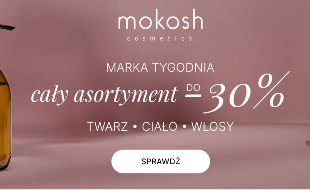Kosmetyki Mokosh 30% taniej w Puder i Krem