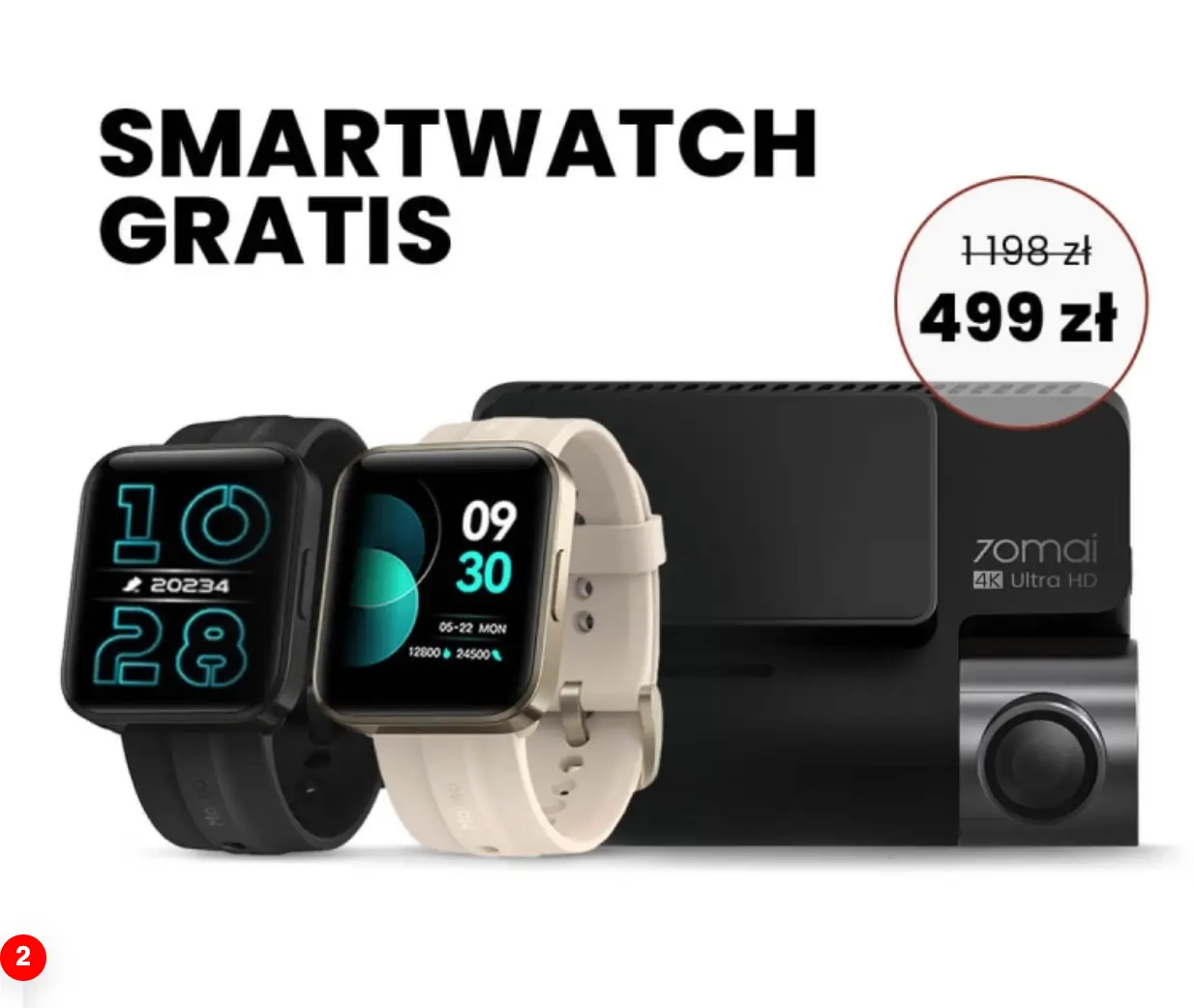 Kup Wideorejestrator 70mai i odbierz smartwatch w prezencie!