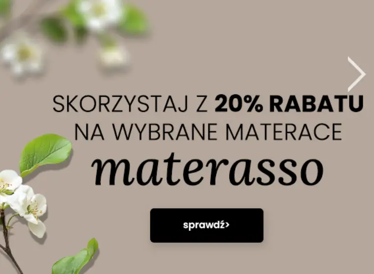 Materace Materasso 20% taniej w Pan Mterac