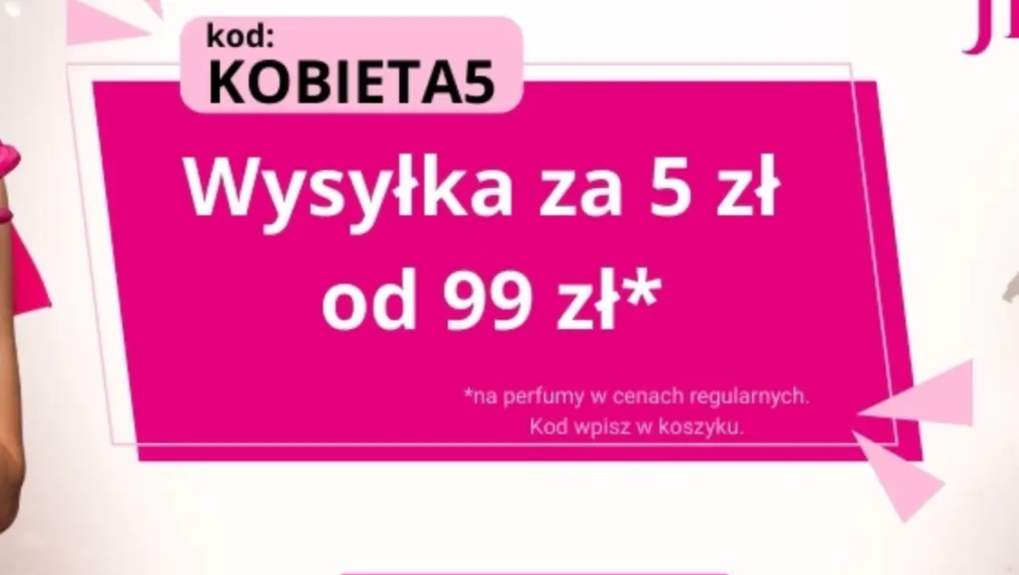 Perfumy.pl - dostawa za 5 zł przy 99 zł z kodem rabatowym