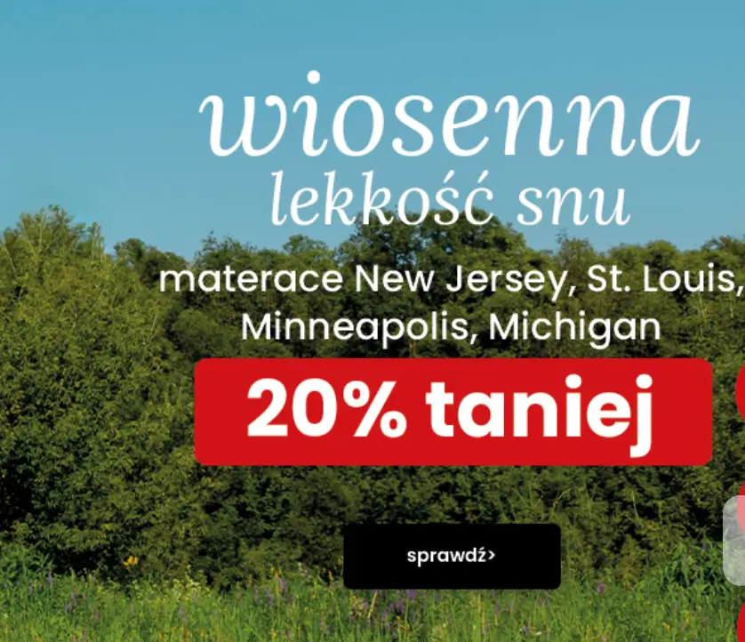 Wybrane materace 20% taniej w Pan Materac