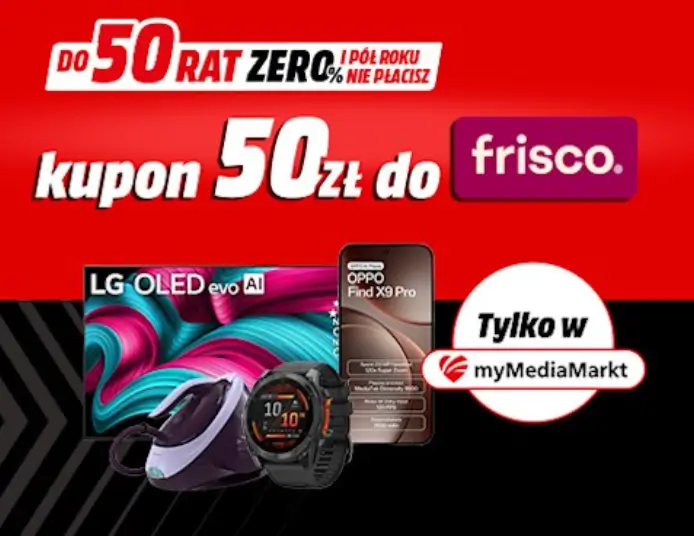 Zgarnij 50 zł do wydania we Frisco za każde 500 zł wydane w Media Markt